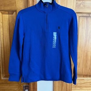 NWT Polo Ralph Lauren PAC Royal Quarter Half Zip Sweater
